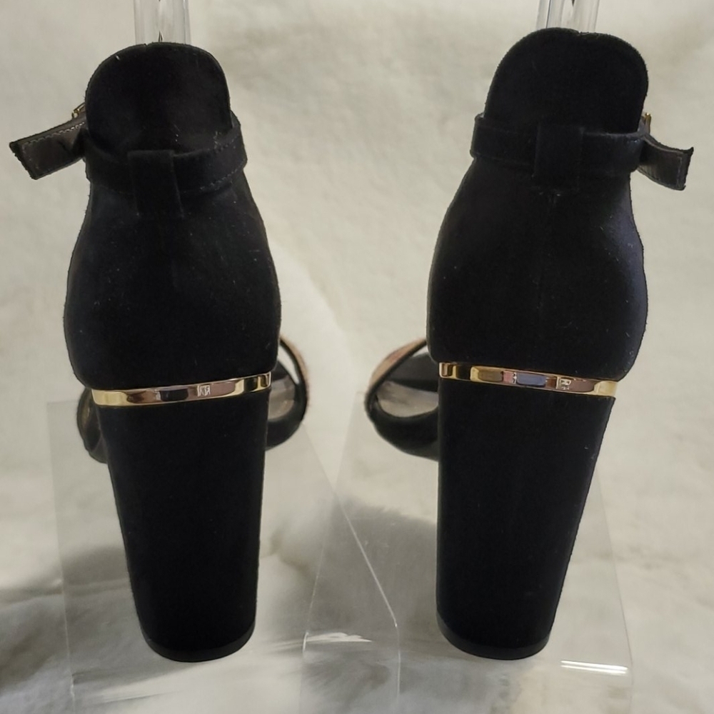 a.n.a "ADLER" BLACK FAUX SUADE HEELS - Picture 4 of 6